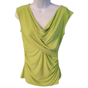 Vince Camuto Women's Green Sleeveless Cowl Top Size S.
